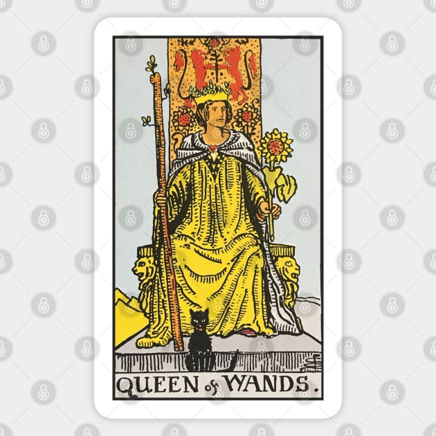 Queen of wands tarot card Sticker by Nate's World of Tees